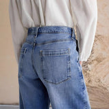 Women Vintage Distressed Wide Leg Streetwear Pants