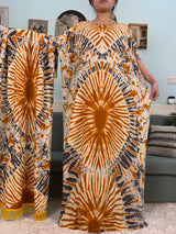 African Dresses For Women 2025 Floral Cotton Loose Femme Robe O-neck Muslim Islam Abaya Sets With 160x80cm Shawl Hijabs Scarf