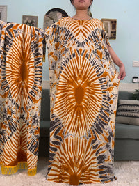 African Dresses For Women 2025 Floral Cotton Loose Femme Robe O-neck Muslim Islam Abaya Sets With 160x80cm Shawl Hijabs Scarf