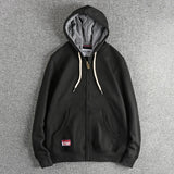 Cardigan Men's Casual Pure Color Zipper Hoodie