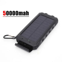 200000mAh Solar Power Bank Portable Large Capacity Charger Compatible with IOS Android USB-A And USB-C Fast Charging