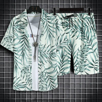 2 Pcs Casual Quick Dry Beach Suit For Men