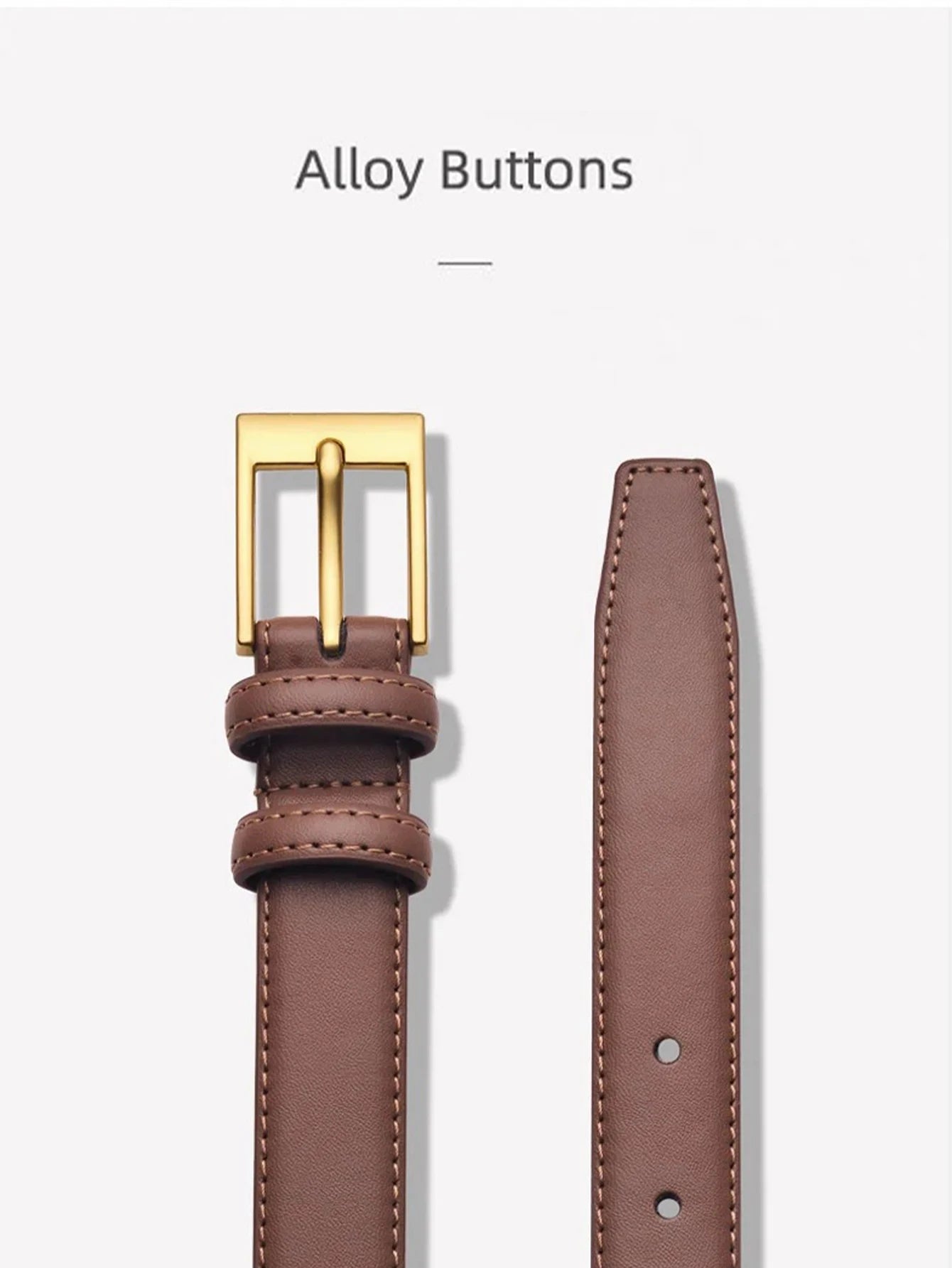 Women's Belt Fashion High-quality Pin Buckle Belt Genuine Luxury Soft PU Leather Belt Women Pair with Pants Jeans，For Ideal Gift