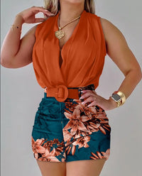 Printed Sexy 2 Piece Set for Women