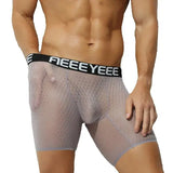 Men's Panties Extended Boxers Sexy Briefs Ultra-Thin Ice Silk Undrewear Seamless Quick-Dry Breathable Fitness Anti-Chafing Legs