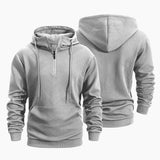 Spring and Autumn Zipper Hooded Casual Sweatshirt