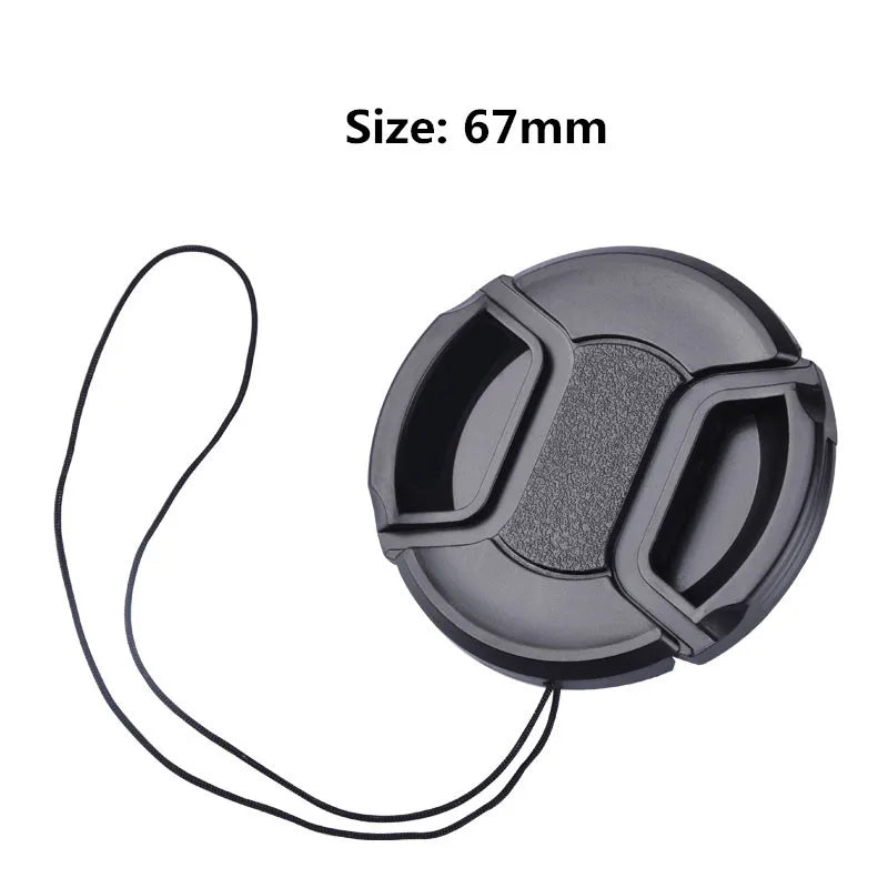 Camera Lens Cap High-quality 40.5mm 49mm 52mm 55mm 58mm 62mm 67mm 72mm 77mm 82mm Snap on Front Lens Cap for Camera