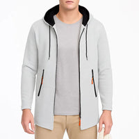 Men Zipper Long Sleeve Casual Hoodie