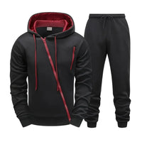 Mens Tracksuit Solid Color Casual Zipper Sweatshirts Daily Sports Jogging Hoodies Mens Clothing Single Piece Jacket Tops Pants