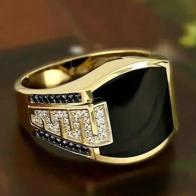 Classic Men's Ring Fashion Metal Gold