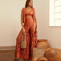 Women Geometry Printed Beach Cover Up