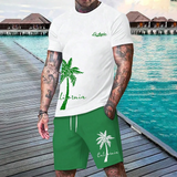Short Sleeved Dopamine Casual Hawaiian Set