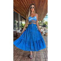 Women Geometry Printed Beach Cover Up