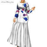 African Clothes for Couple African Clothing for Lovers Man's Woman's Long Party Maxi Dress WYQ