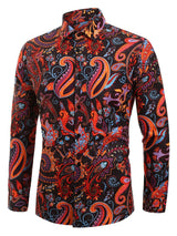 Long Sleeve 3D Printed Retro Ethnic Style Shirt