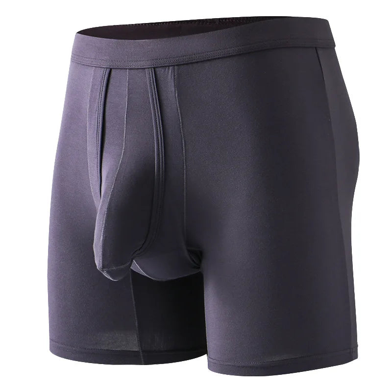 1PCS Mens Long Legs Underwear Separate Ball Pouch Breathable Comfort Sport Seamless Boxer Trunks Shorts Calzoncillo Hombre