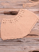 Crochet Bohemia Style Off Shoulder Bikini