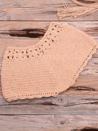 Crochet Bohemia Style Off Shoulder Bikini