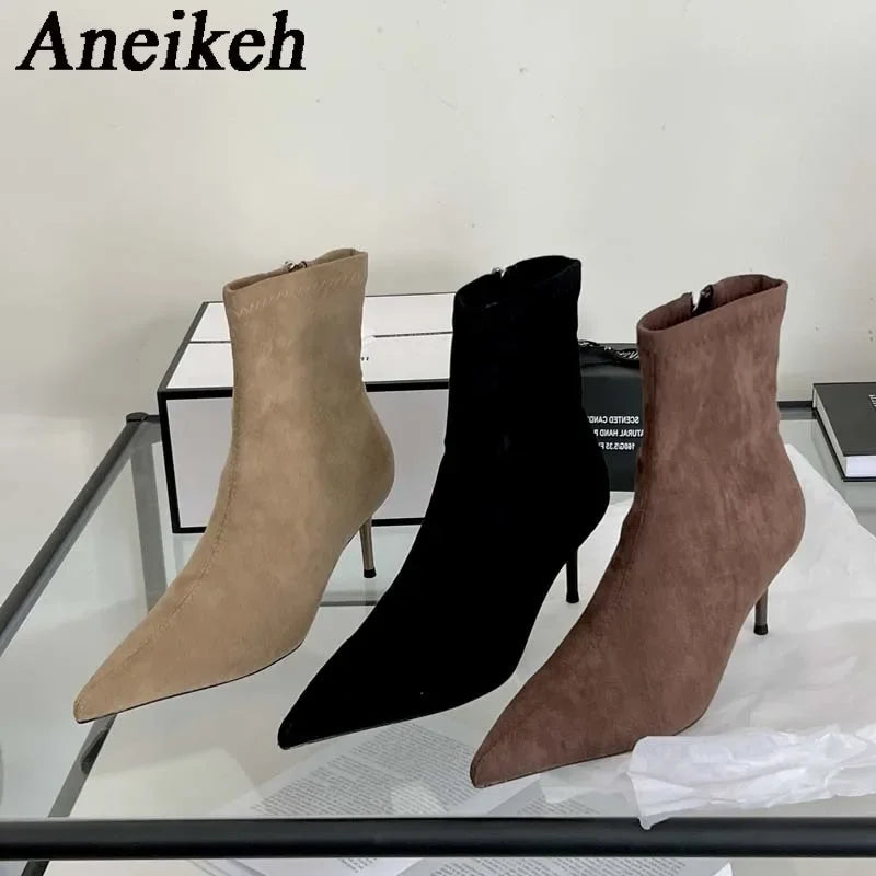 Women Pointed Toe Elegant Dress Boots