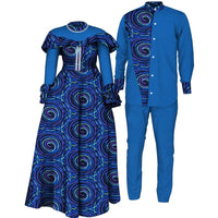 African Couple dress Top and Pants Suits - Wyq1093