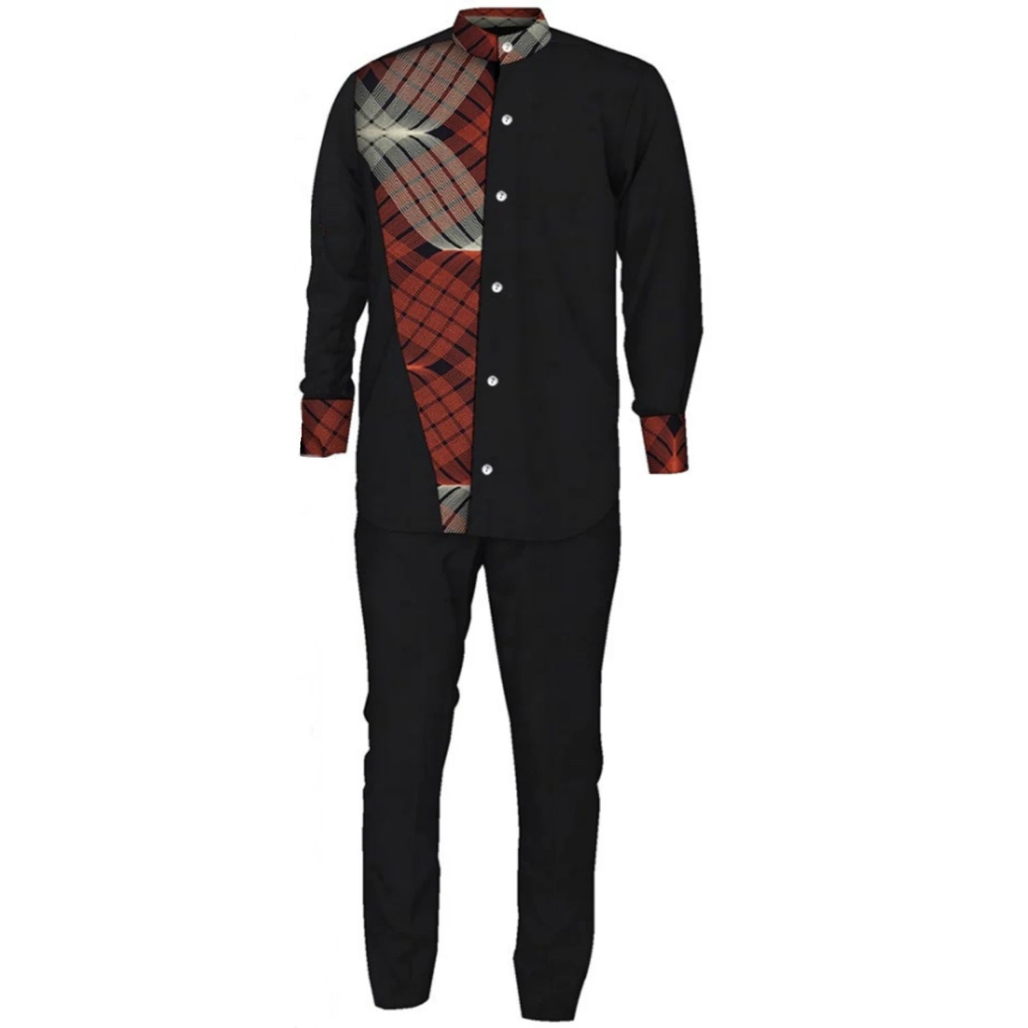 African Couple dress Top and Pants Suits - Wyq1093