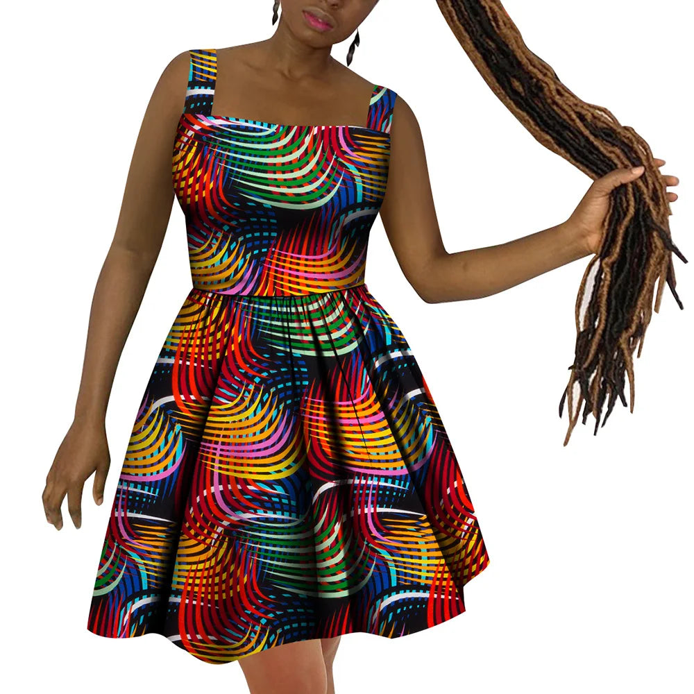 Africa Dress for Women African Wax Print Dresses Dashiki Plus Size Africa Style Clothing for Women  Dress WY10342