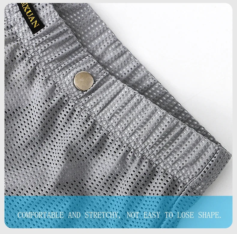 Breathable Mesh Boxers for Men - Loose-Fit Athletic Underwear with Enhancing Pouch Arrow Shorts