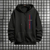 Mens Tracksuit Print Hooded Sweatshirts Sports Jogging Casual Zip Jacket Coat Clothing Street Sportswear Single Piece Tops Pants