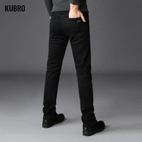 Soft Stretch Black Biker Denim Pants