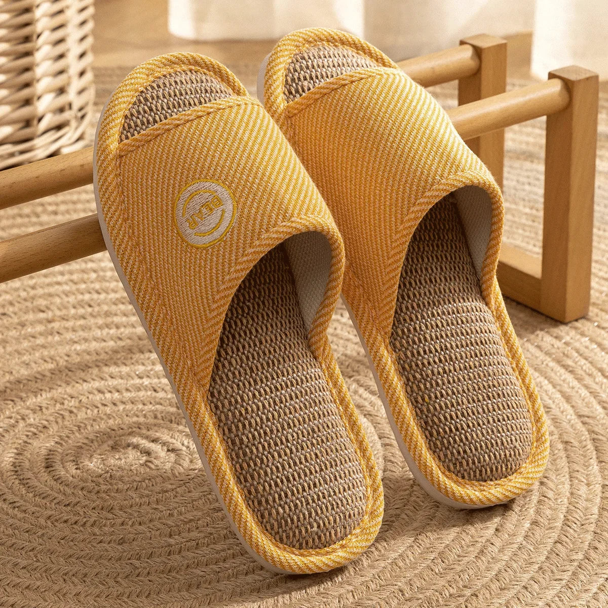 Non Slip Women Breathable Linen Slippers