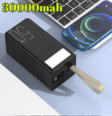 80000mAh Power Bank with LED Display Worldwide Plugs Portable Charger with LED Light High Capacity Polymer Battery Long Travel