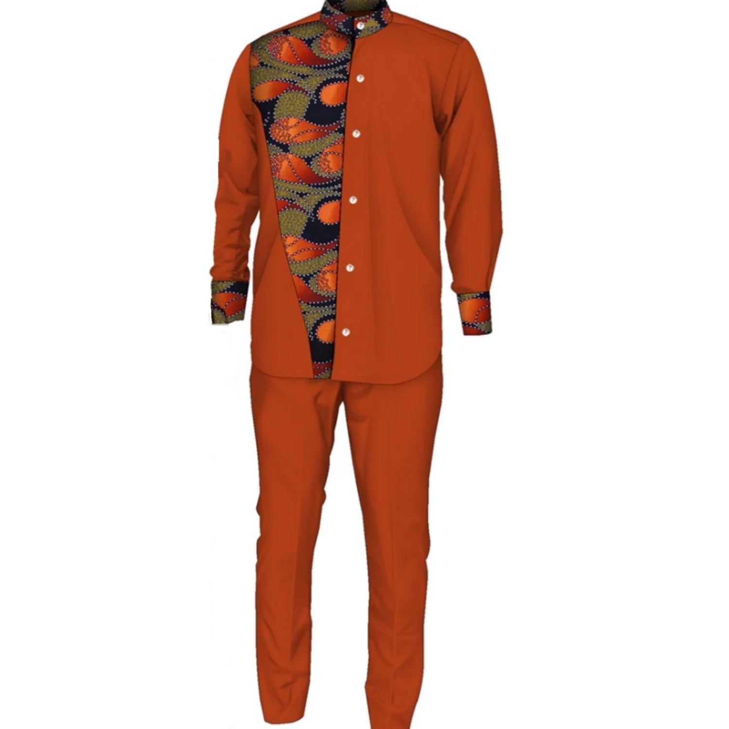 African Couple dress Top and Pants Suits - Wyq1093