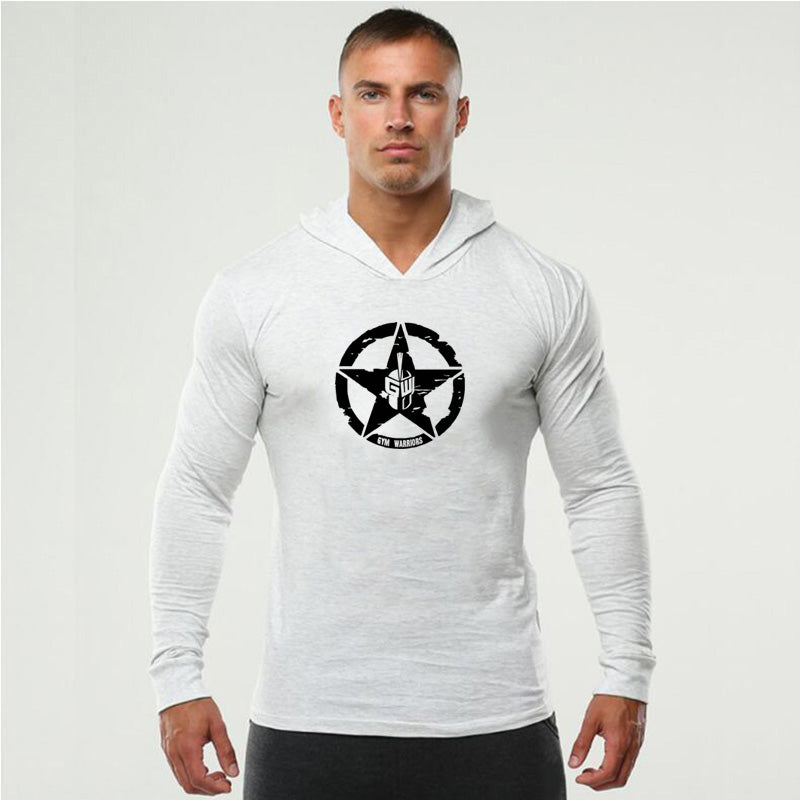 Mens Long Sleeve Bodybuilding T-Shirt