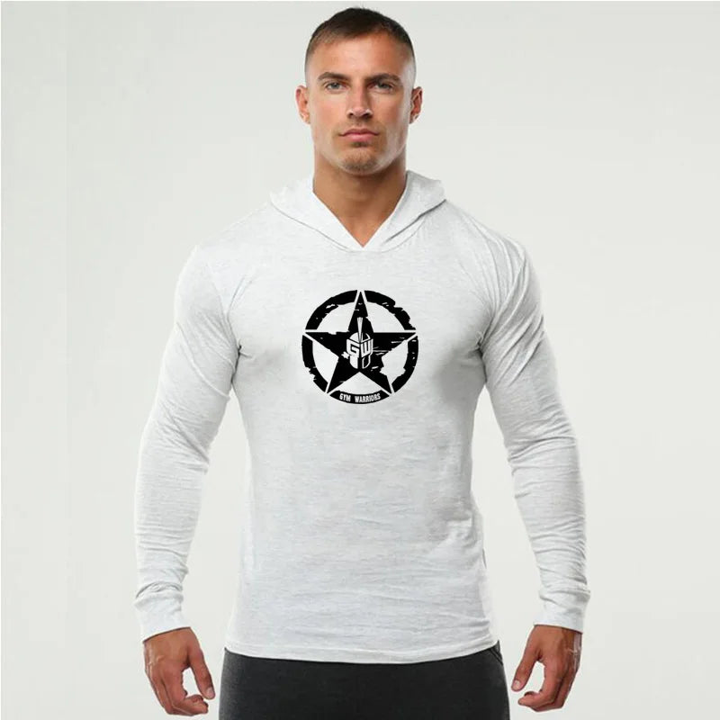 Mens Long Sleeve Bodybuilding T-Shirt