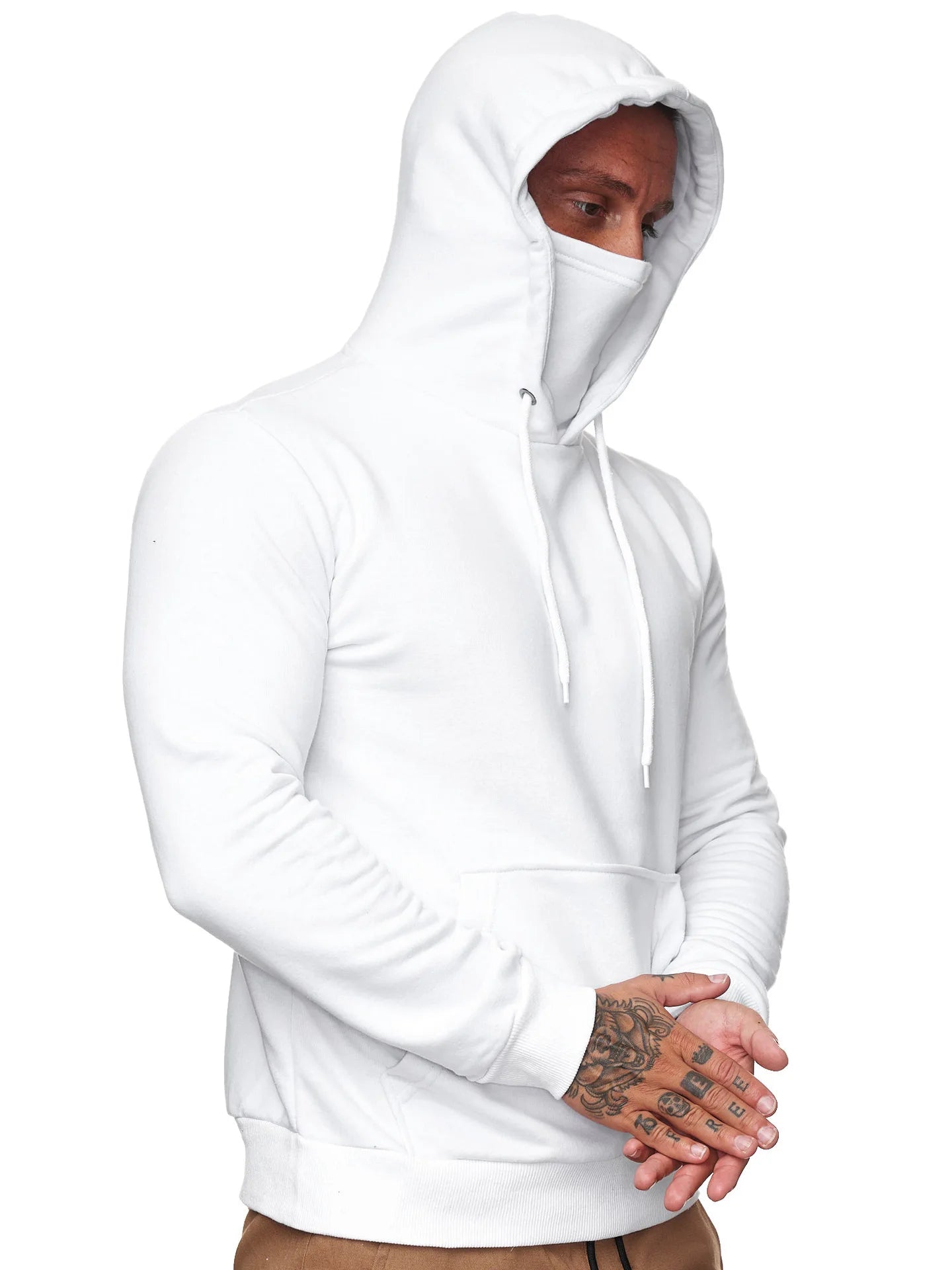 Men's Slim Hooded Sweatshirt with Mask
