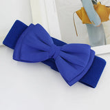New Women Bowknot Cummerbunds Elastic Bow Wide Stretch Bukle Waistband Belt Fashion Girl Dress Accessories Waist Belts