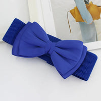 New Women Bowknot Cummerbunds Elastic Bow Wide Stretch Bukle Waistband Belt Fashion Girl Dress Accessories Waist Belts