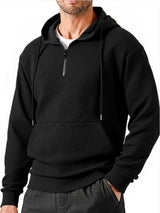 Spring and Autumn Zipper Hooded Casual Sweatshirt
