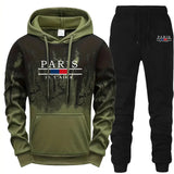 2025 New Mens Tracksuit Casual Printing Splash-ink Hooded Sweatshirts Daily Sports Jogging Mens Clothing Single Piece Tops Pants