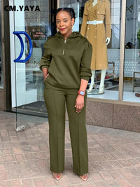 Loose Long Sleeve Women Sporty Hoodies Set