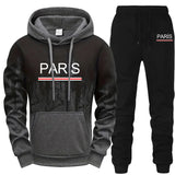 Hot Sales Mens Tracksuit Casual Printed Splash-ink Hooded Sweatshirts Daily Sports Jogging Mens Clothing Single Piece Tops Pants