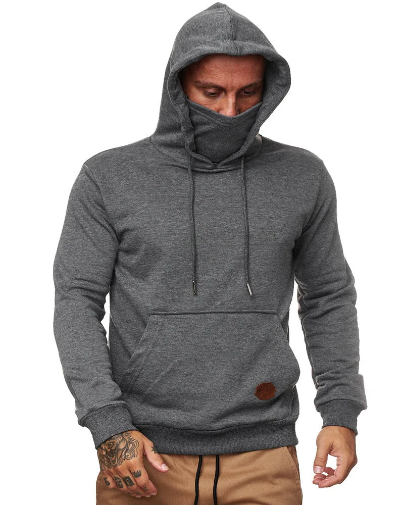 Men's Slim Hooded Sweatshirt with Mask