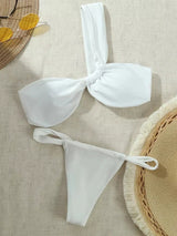 Sexy Sleeveless One Shoulder Swimsuit