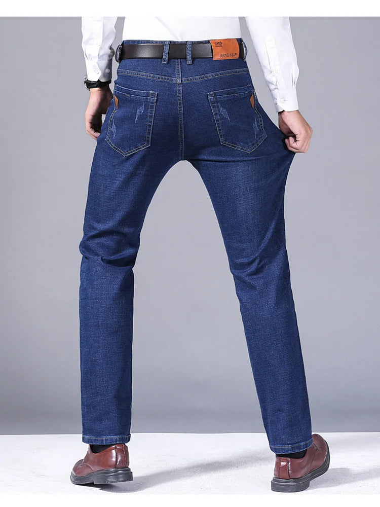 Comfortable Slim Fit Men Straight Jeans