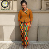 African Clothes for Women Double Breasted Blazer and High Waist Print Skirts 2 Piece Set Outfits Elegant Dashiki Outfits 2526070