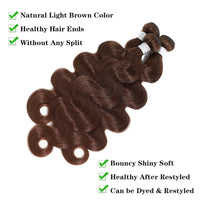 Chocolate Brown Long Wave Bundles Hair Wig