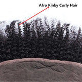13x4 Kinky Curly Ear to Ear Lace Pre-Plucked Hairline