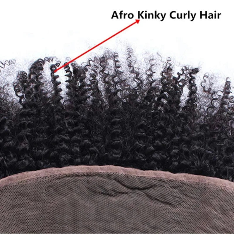 13x4 Kinky Curly Ear to Ear Lace Pre-Plucked Hairline