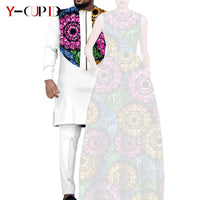African Dresses for Matching Couple Outfits for Party Vestidos Y23C067