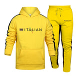 2025 Mens Tracksuit Print Casual Hooded Sweatshirt Sweatpants Set Outdoors Sports Jogging Mens Clothing FitnessStreet Sportswear